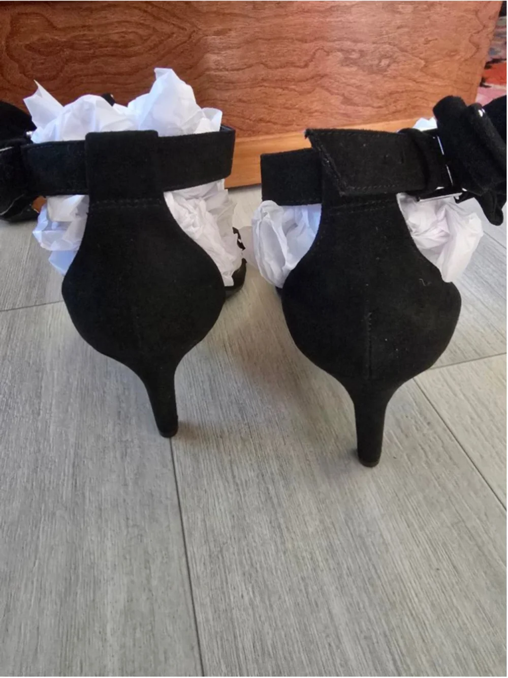Women's Torrid Black Studded Bow Ankle Strap Heels Size 9.5⁸